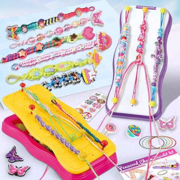 Kit para hacer pulseras de la para niñas de 8 a 12 años - Kit de pulseras de la DIY para niños y kits de manualidades para niñas de 8 a 12 años - Juguete educativo - Conjunto de accesorios de fabricación de pulseras populares enviados al azar