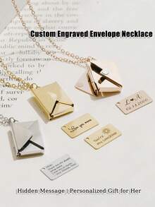 Chiếc vòng cổ có thể tùy chỉnh này sở hữu thiết kế thời trang và mặt dây chuyền hình phong bì được cá nhân hóa. Bạn có thể tùy chỉnh nó với tên, thông điệp hoặc ảnh gia đình, thú cưng hoặc người yêu của mình. Hoàn hảo cho sinh nhật, Ngày Valentine, kỷ niệm, đám cưới, Ngày của Cha và các dịp đặc biệt khác. Cũng phù hợp cho học sinh tốt nghiệp trung học, sinh viên đại học, sinh viên năm nhất, năm hai và các năm học thấp hơn. Chiếc vòng cổ ảnh thời trang này sẽ giúp bạn nổi bật. - nhiều màu - Xem 5