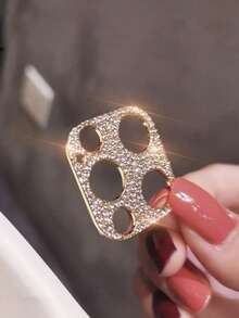 (1 片装)适用于 16 Pro Max 的闪亮相机镜头保护膜,3D 闪光水晶钻石水钻防刮花闪亮圆点金属装饰贴纸保护膜,玫瑰金,兼容 系列,适用于手机壳,是生日、送给家人、朋友、日常保护、办公室、家居的理想之选。闪亮水晶镜头保护膜,相机盖防水、防震、防摔、防刮花。 - 金色 - 查看 3