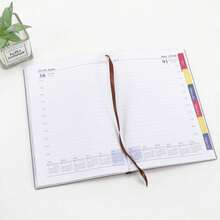 2026 English Schedule Book - Artificial Leather Hardcover Edition, Monthly And Sunday Layout, New Calendar Log: Self Discipline Check In, Time Management, Suitable For Office Use, Modern Cover Design