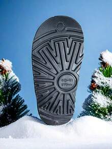 女士 EVA 厚底蝴蝶结设计保暖内衬防滑平底休闲鞋，温暖时尚，适合秋冬季 - 黑色 - 查看 10