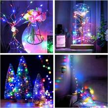 48 Pack Fairy Lights Battery Operated - 7ft 20 Led Twinkle Lights 3 Modes, Bulk Mini String Lights Waterproof For Mason Jars Vases DIY Party Wedding Decoration Christmas - 彩色光 - 查看 7