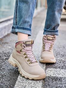 Women's Steel Toe Work Shoes, Sturdy Durable Work Boots, Comfort Sneakers, Puncture Resistant, Suitable For Warehouse, Gardening & Outdoor Work - Beige - View 5