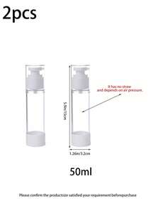 1pc 30ml/50ml/100ml Vacuum Bottle Mist Toner & Lotion Containers, Refillable Cosmetic Travel Accessories, Vacuum Travel Bottle Set With Pump Spray Bottles For Toner, Lotion, Empty Bottles.