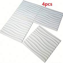 4pcs 30cm X 30cm 3D PVC Wall Panels, Adhesive-Free Decorative Wall Tiles, 3D Relief Wall Decor Wallpaper Wall Paper Wall Stickers Room Decor Wallpaper Peel And Stick Bathroom Decor