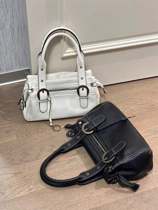 1pc Fashionable High-Quality Large Capacity Tote Bag, Casual College Style Backpack, Y2K Dark Sweet Cool Girl Shoulder Bag, Versatile Minimalist Single/Double Shoulder Crossbody Handbag, Suitable For Daily, School, Shopping, Commuting, Travel