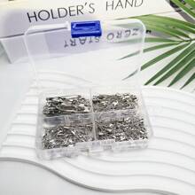 120 件/盒黑白迷你不锈钢别针，适用于 DIY 服装和手工艺品配件、连衣裙配件、衣服别针、包包饰品、学校办公室配件、衬衫夹克首饰、圣诞节万圣节衣服别针、有趣可爱的教师礼物