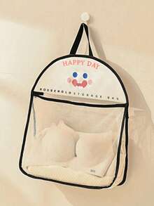 1pc Hanging Mesh Storage Bag, Polyester Breathable Washable Laundry Organizer Bag, Wall-Mounted Underwear & Socks Sorting Bag, Bathroom Storage Bag, Dorm Essential Clothing Organizer Bag, School Hanging Wardrobe Storage Bag, Bathroom Small Tool, Bedroom Home Kitchen Storage Bag - Multicolor - View 6