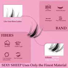 120Pcs, D Curl, Manga Individual Lash Clusters 8-16mm, Manga Natural Look&Extra Thick Reusable Individual Eyelash Extension Kit With Bond&Seal Tweezers Reusable Individual Segmented False Eyelashes Eyelash Extension Kit For Daily Use Or Going Out Beginner - Friendly Application, Elevate Your Everyday Makeup Look - 黑色 - 查看 5