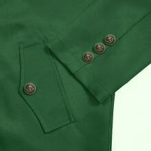 Mens Pirate Coat Steampunk Jacket Tailcoat Renaissance Jacket Halloween Hatter Costume - Green - View 6
