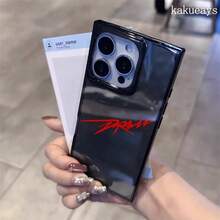 Los caracteres rojos forman parte de una elegante y sofisticada funda con diseño de bloques, compatible con las series 16 Pro, 16, 15 Pro, 14, 14 Plus, 13, 13 Pro, 12 Pro y 12 Pro. Funda para móvil con diseño a prueba de golpes y cobertura total, con orificio grande, marco liso brillante y detalles llamativos. - Negro - Ver 4