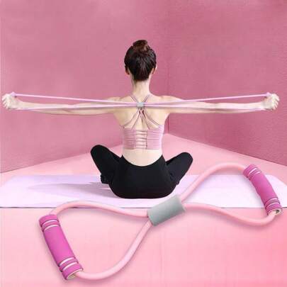 1PC 8-Character Tension Device, Yoga, Chest Expansion, Beauty Back Tension Rope, Fitness Sports Equipment, Indoor Shoulder Sporting Goods