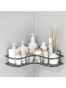 1pc Bathroom Shelf, Shower Caddy Rack, Bathroom Kitchen No Punching Triangle Storage Rack,Punch-Free Bathroom Storage Rack, Kitchen Storage Utensils, Room Decorations, Can Be Used To Store Cleaning Brushes, Cleaning Cloths, Cleaning Agents, Etc., Suitable For Kitchens, Restaurants, Parties, Gatherings, Gifts For Friends, Family Gifts, Christmas Decoration Gifts., Home Decoration, Christmas Gifts, Home Gifts, Room Decoration