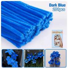 200/450根多色加粗雪尼尔绒条，散装彩色毛绒棒，9种颜色，适用于DIY工艺品和艺术项目，可作绒球，适用于情人节、母亲节和复活节装饰 - 彩色 - 查看 41