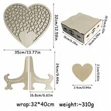 Wooden Guest Book Signing Doodle Easel, Tabletop Decor For Holiday Party, Birthday, Wedding, Graduation Ceremony, Festival Commemorative Craft