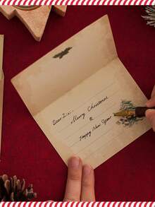 Set mit 6 Weihnachtskarten, Vintage handgezeichnete Weihnachtskarten Geschenkbox (mit Umschlägen), süße Feiertags-Karten, Designs beinhalten Schneemänner, Weihnachtsbäume, Lebkuchenmänner und Geschenke, geeignet für Jungen, Mädchen und Erwachsene.