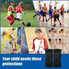 儿童/青少年护膝/护肘一双装，加厚压缩支撑套，透气轻便，适用于篮球、摔跤、足球、排球、滑雪、舞蹈等运动的防护装备 - 彩色 - 查看 13