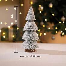 圣诞派对装饰，新款灯塔造型植绒杉树带灯，桌面圣诞树摆件，迷你松针树家居装饰，圣诞装饰，房间装饰，冬季圣诞装饰，家居圣诞礼物，圣诞装饰 - 彩色 - 查看 7