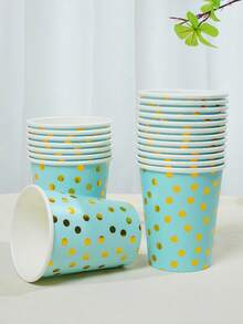 10/25 pièces, Gobelets en papier jetables à thème de tamponnage à chaud pour fête, gobelets laser disco de 9 onces, convient pour le thé chaud, le café, les cocktails, adapté aux familles, restaurants, magasins et cafés. Fournitures à pois pour 25 invités pour remise des diplômes, décorations d'anniversaire de musique, assiettes et serviettes de musique, set de couverts de fête, assiettes de fête décoratives de karaoké, décorations de fête, convient pour les anniversaires, baby showers