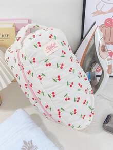 1 Pc Quilted Strawberry Steam Iron Storage Bag Iron Storage Case Handle Foldable Reusable Decorative Iron Storage Case Compatible With Most Iron Portable Iron Storage Case Iron Protective Carrying Bag Dust Proof Iron Holder Travel Iron Case Portable Garment Steamer Case Home Tool Storage Bag Universal For Most Iron, Starlight Daily Use - Multicolor - View 14