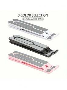 1PC Universal Laptop Tablet Stand, Hanging Plastic Folding Portable Stand, Easy To Increase Height And Heat Dissipation 7-Level Adjustable Portable Foldable Laptop Stand Cooling Holder ﻿,Laptop Stand, Desktop Folding, Mobile Phone, Tablet Height Increasing, Suspended Stand, Portable With Heat Dissipation Base