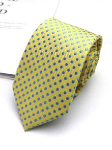 1pc Polka Dot Necktie, Suitable For Casual, Street, Business, Party And Daily Wear