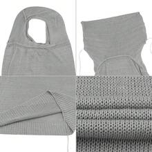 Women Knitted Hoodie Sweater Vest Sleeveless Hollow Out Hooded Crop Top Streetwear Rave Oufit - 淺灰色 - 查看 6