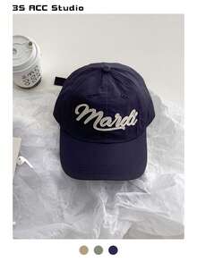 1pc Burgundy Soft Crown Vintage Letter Patch Baseball Cap, Versatile Streetwear Couple Sun Hat, Embroidered Patch Peaked Cap, Unisex American College Style Gift