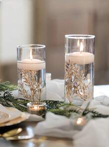 50pcs Faux Flowers, For Floating Candles Centerpiece, 6 Inch Mini Flower Filler Vase Fillers Filling In Floating Candles, For Wedding, Dinning Table, Party, Home, Restaurant Decoration (Gold) Home Decor Room Decor Flower Vase Glass Vase