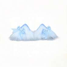 Pink Blue Black Cat Ear Headband Hair Clip Sweet Lolita Cosplay Hair Clip Cat Girl Hair Accessory Suitable For Wearing At Comic Con Events - 藍色髮帶 - 查看 7