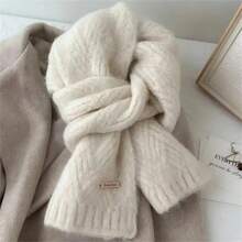 Women'S Luxury Cashmere Scarf - Winter Bohemian Korean Fashion Wrap, Soft Windproof Shawl With Elegant Beige/Neutral Tones, Stretchy Elastic Edge For Everyday & Formal Outfits - Warmth & Durability For Cold Weather Layering, Casual Wear, Stylish Wrap, Premium Material, Versatile Accessory, Office Attire