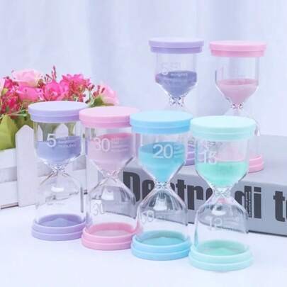 Colorful Macaron Hourglasss Timer 1/3/5/10/15/30 Minutes Sandglass Timers Quicksand Home Ornament Children Do Homework Sand Clock