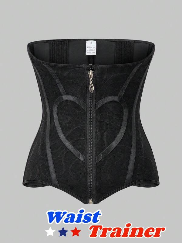 1PC Women's Mesh Panel Athletic Waist Trainer Belt With Laces, Zipper & Snaps - Multi-Scene Use