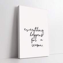 1 tranh canvas trích dẫn đầy cảm hứng - "Mọi thứ xảy ra đều có lý do" - Trang trí tường tối giản hiện đại cho phòng khách, phòng ngủ, nhà bếp, văn phòng, quán cà phê, ký túc xá, hành lang - Áp phích tư duy tích cực, không khung, nền trắng chữ đen, tranh treo tường dọc trong nhà, trang trí trong nhà | Thiết kế sạch sẽ trang trí mùa thu - Nhiều màu - Xem 16