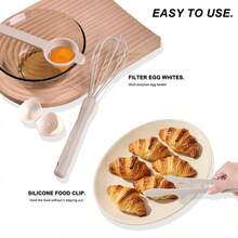 21-Piece Set Of Silicone Baking Tools, Silicone Baking Supplies, Kitchen Tool Set, Baking Accessories, Including Measuring Cups And Spoons, Egg Beaters, Egg Filters, Scrapers, Anti-Scalding Gloves, Food Clips, Silicone Shovels, Storage Buckets, Etc. Suitable For Kitchen, Baking, Cakes, Cookies, Cookie Making Utensils, Holiday Parties, And Gift-Giving Products. - 21-piece Set - View 3