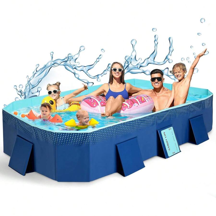 Albercas Grandes Familiares, Carcasa de Plástico Duro, 295 * 165 * 55 cm, Piscina al Aire Última Intervensión Plegable no Inflable para Niños y Adultos - 1 - Ver 1