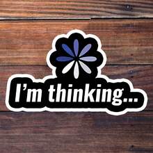 3-Inch "Thoughtful Pause" Sticker - Whimsical - Themed Vinyl Sticker With Floral & Text Art For Laptops, Notebooks, Water Bottles, Introvert Enthusiasts, And Fun Decor | Great For Mindfulness Fans, Creativity Seekers, And Those Into Playful Contemplation Puns