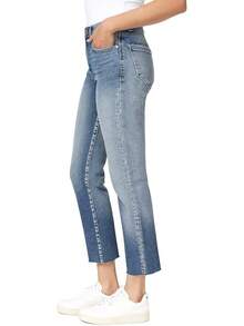 Kensie Jeans The Allie High-Rise Slim Straighthalloween - Laguna W/ Destruction - View 7