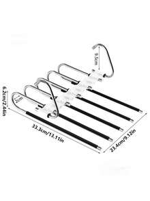 1pc 5/9 Tier Pants Rack, Space Saving, S-Shaped Wardrobe Hanger Organizer With Hooks For Long Pants, Leggings, Trousers, Non-Slip Stainless Steel Multi-Functional Pant Hanger, Saves Closet Space, Suitable For Wardrobe, Pant Rack, For Pants, Jeans Organization, Dorm Essential, Antique White, Best Choice For Home Storage - Multicolor - View 15