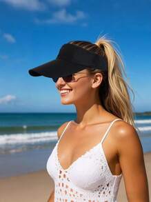 1pc Breathable Sun Hat: Ideal For Running, Marathon, Tennis And Other Sports. Suitable For Both Men And Women. Perfect For Daily Wear In Spring And Summer. Please Confirm The Size When Purchasing, As There May Be A 1-2 Cm Difference From The Actual Product.