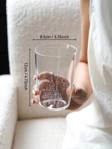 Cốc thủy tinh pháo hoa kiểu INS, cốc nước gia đình, cốc nước ép, cốc cà phê đá kiểu Mỹ, cốc đựng đồ uống lạnh - trong suốt - Xem 4