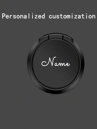 1pc Customized Name Phone Holder, 360 Degree Rotation, Thin Adhesive Suitable For All Phones