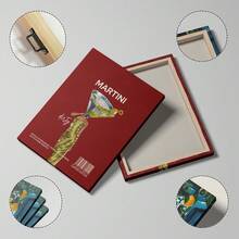 1 幅 Dirty Martini 墙壁艺术画时尚杂志鸡尾酒帆布印刷画马提尼美学海报华丽装饰适用于厨房、客厅或酒吧房间装饰礼物送给她，无框或有框