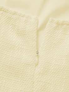 两件套：优雅法式复古硬币印花吊带裙+短袖外套，春季修身两件套 - 黃色 - 查看 10