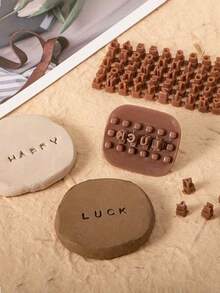 Mini instrumente de ștampile alfanumerice, potrivite pentru mini ștampile alfanumerice 3 în 1 pentru decorarea lut, prăjituri și torturi - ștampile de caractere din plastic, neelectrice, pentru unelte și meșteșuguri ceramice - Multicolor - Vizualizare 12