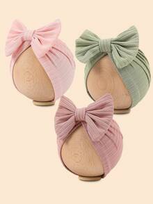 8 Farben Frühlings- und Herbststil bestickter Stirnband Hut mit Schleife Dekoration für 1-12 Monate alte Babys, gestrickte handgenähte Stretchstoff Baby Mädchen und Baby Jungen Kleidung, Schleife Haarschmuck für Mädchen, Kinderzubehör, süße Dekorationen für Babyprodukte, Kinderzubehör, Stirnbänder, Mädchen Haarschmuck, Mädchen Kleidung