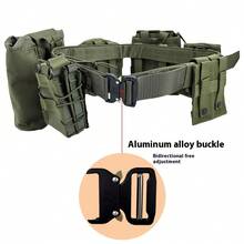 8 قطع حزام خصر تكتيكي متعدد الوظائف للاستخدام الخارجي، متين، قابل للتعديل من النايلون