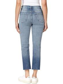 Kensie Jeans The Allie High-Rise Slim Straighthalloween - Laguna W/ Destruction - View 6