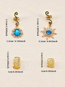 22 món trang sức tóc phong cách Baroque Bohemian mùa hè cho nữ và bé gái, thích hợp cho lễ hội âm nhạc. - Vàng - Xem 5