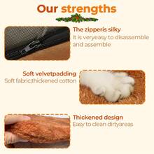 DDCAQIOUA Cat House, Universal For All Seasons, Enclosed Cat House, Full Security, Villa, Cat House, Removable And Washable Dog House, Warm Cat Dog House In Winter - 棕色 - 查看 5